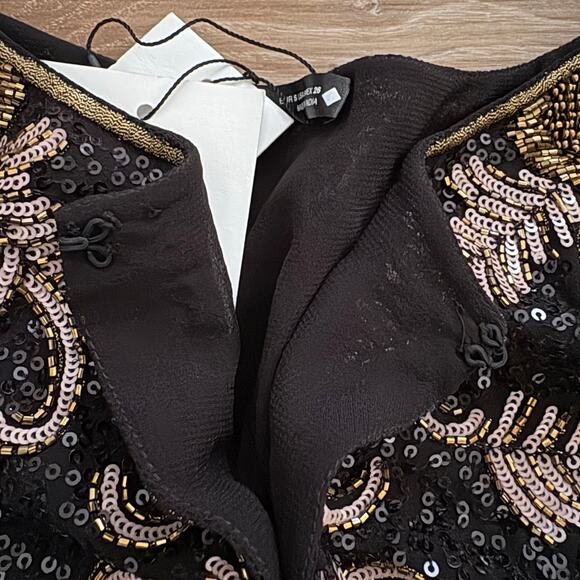 Zara Embroidered Beaded Sequin Cape Jacket 6895/912 S - Picture 3 of 12